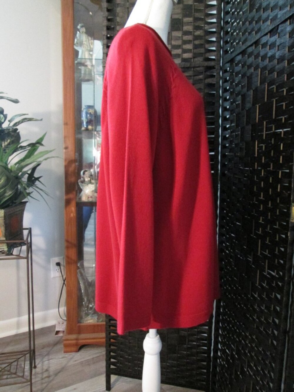 MaxMara Marina Rinaldi Adamello Sweater Bordeaux Red Large NWT - Picture 5 of 10
